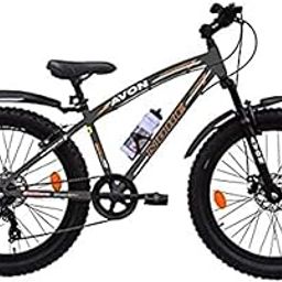 Avon Nuke Cycle In 26 Inches Wheel Size With Dual Dics Brakes With 21 Speed Shimano Gears With Extra Fat Tyres Of 26 * 300 For Unisex 13+ Age Group, Mountain Bike, Grey-image-17