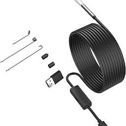 Edinstry 5.5 mm Borescope Inspection Snake Camera Waterproof,USB C Endoscope for Phone, Computer, 16.4 Ft Semi-Rigid Cord with 6 LED Lights, Compatible with Windows-image-71