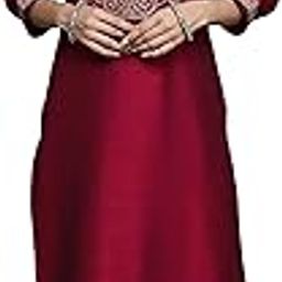 Women's Yoke Design Silk Straight Kurta-picture-13