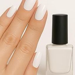 Long-Lasting Nail Polish for Women | High Shine, Quick-Dry, Chip-Resistant Nail Paint | Smooth Finish pack of 6 (White, 6ml)-image-88