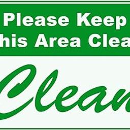 999Store office supplies sunboard keep area clean sticker signage sign board White Green (30X22 Cm)-26