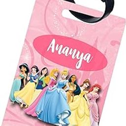 Customized Luggage Tag for travel / school - Princess - Personalize with Name - MDF Material - 2.5 * 3.75 inches - Multi Color - Single side print - Mom's Charm - for kids and adults - any design possible-image-34