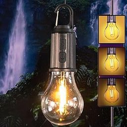 Swastik Store Rechargeable Camping Hanging Bulb with 3 Modes Tent Lamp Decorative Tent Lamp for Camping, Hiking, Backpacking, Emergency Outage-image-83