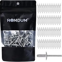 Homdum Aluminium Blind Rivet - Metal POP Rivets for Riveting Gun/Riveter machine Pack of 100 Pieces. (4.8 x 20)-28
