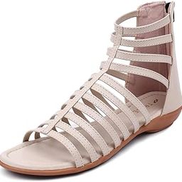 Flats Gladiator With Zip Closure For Women Sandals| Gladiator High-Tops Sandals For Women | Stylish & Comfortable | College, Office, Shopping, Outdoor & Beach Wear-image-80