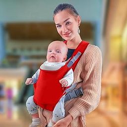 ZETO Newborn New Born Baby Carrier Bag For 0 To 2 Years|Max Weight 15Kg|Adjustable Straps With 4 Comfortable Carrying Positions|Lightweight & Travel Friendly,Red-image-58