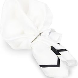 Classic Hue White Pocket Square for Men (14X14 inches)-picture-20