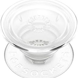 PopSockets Plant-Based Phone Grip with Expanding Kickstand, PopSockets for Phone - Clear-99