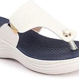 ELLE Women's Textured Wedge Heel Thong Sandals-image-22