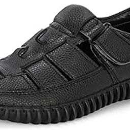 Vegan Leather Upper Fisherman Sandals for Men | Stitched Upper and Sole for More Durability-image-28