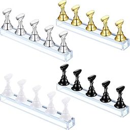NAILWIND Acrylic Nail Display Stand Tip Holder Magnetic Nail Practice Stand Fingernail DIY Nail Art Stand for False Tip Salon and Home (BLACK, 1 - SET)-28