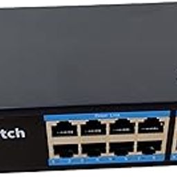 10 Ports Fast Ethernet with 8 PoE Ports (10/100 Mbps) & 2 Uplink Ports (100 Mbps) POE Switch | Max. 150W Output of Single PoE Port | LED Light Indicators | Plug & Play-image-3