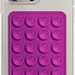 EDNITA Suction Phone Case, Phone Suction Sticker, Silicone Suction Phone Case for Hands-Free Mobile Accessory Holder Grip, Video Phone Accessory Compatible Mirror, Shower-Black (Pack of-1) (Purple)-picture-4