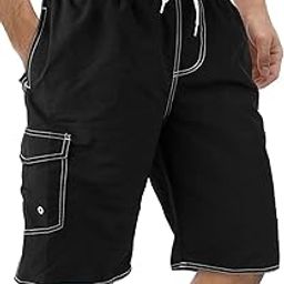 Mens Swimming Trunks Swim Trunks Quick Dry Swim Shorts with Mesh Lining Funny Swimwear Bathing Suits, Black, Medium-image-33