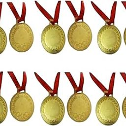 Swastik Enterprises Winner Medals for Kids and Adults – Award Medals with Ribbons for School, Sports Day, Competitions, Party Games (Set of 12)-image-50