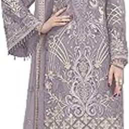 Womens Net Semi Stitched salwar suit set with dupatta Ladies use salwar suit material for women For Emboirdery salwar suit set with dupatta And salwarsuit wedding-picture-19