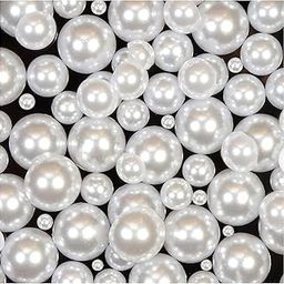 1200pcs Flatback Half Round Pearls Flat Back Pearls for Crafting Jewelry Crafts Wedding Dress Nail Art Making 4/6/8/10/12/14MM (White)-10