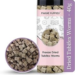 Foodie Puppies Freeze Dried Tubifex Worms - 40g, Cube Food for All Types of Tropical, Marine Fishes & Turtles of All Life Stages-26