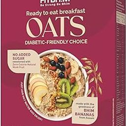 Pro To Grow Fitbhim Diabetic Friendly Oats for Adults 300g | Enriched with Bhim Bananas, Millets & Monk Fruit | Zero Added Sugar, High Fibre, Low GI & Gluten-Free-image-77