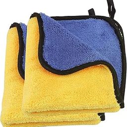 Auto Hub 1000 GSM, Microfiber Double Layered Cloth 40x40 cm 2 Piece Cloth Set, Extra Thick Microfiber Cleaning Cloths Perfect for Bike, Auto, Cars Both Interior and Exterior Multi Color-3