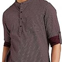 Men's Cotton Printed Short Kurta (Regular Fit)-image-55