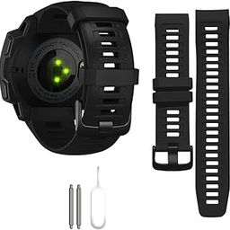 Threeeggs Sport Bands Compatible with Garmin Instinct Watch, 22mm Soft Silicone Waterproof Replacement Strap for Garmin Instinct 2 / Solar/Esports/Tactical Smartwatch-21