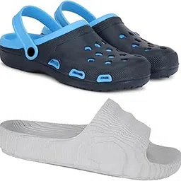 pampy angel Combo Pack of 2 Slipper/Flip Flops/Slides/Clogs/Sandals with Adjustable Back Strap for Men (Cl-Shell,Addi-M)-picture-23