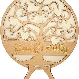 LOOM TREE® Wedding Guest Book with 30 Hearts Hearts Frame for Reception Decorations Our Family | Wedding Supplies | Guest Books & Pens-image-33