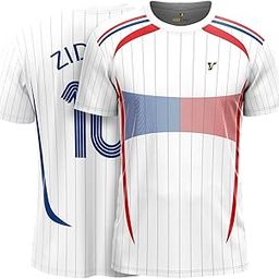 YOURJERSEY Zidan Headbutt Tribute Jersey – World Cup 2006 Edition | Zidan Football Jersey | Custom Name & Number | Kids, Men & Women Off White-image-72