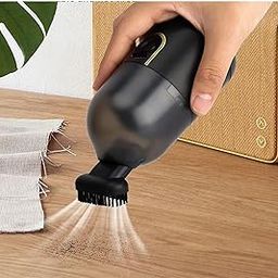 SHOPECOM USB Mini Table Vacuum Cleaner, Desktop Vacuum Cleaner with 2 Cleaning Brush Vacuum Cleaner, Vacuum Cleaner for Crumbs Dust On Desk Car Dashboard Keyboard, Pack of 1-11