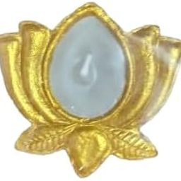 Lotus Shaped Terracotta lamp, Filled with Candle Inside, Burns Upto 3 hrs. Gold Painted, Best for Festivals, Religious, karthigai deepam, Aesthetics, Decors. Pack of 6-10