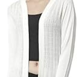 Women Black Solid Shrug-image-37