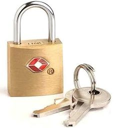 Wagela TSA Approved Brass Padlocks for Travel Luggage, Suitcase Locks, Luggage Locks, Lock for Gym Locker, Backpack (Golden, Pack of 1)-31
