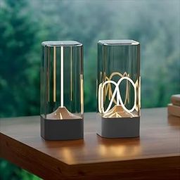 Nik case 1Y Warranty Mini Minimalist Table Lamp Cordless LED Study Desk Lamp Rechargeable Modern Lights Portable Nightstand Lamps Unique Ambient Light Mood Lighting for Bedroom, Beside, Nursery-18