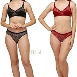 Women's Bridal Floral Lace, Underwire, High Cut Thong Honymoon Lingerie Bra Panty Set Adjustable Straps for Easy Wear, Lightweight and Breathable Material-image-47