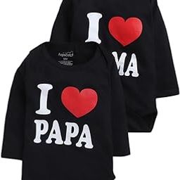 Boys and Girls Cotton Text Print Bodysuit Pack Of 2 in Black Color-image-42