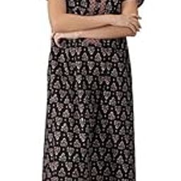 Core Style Cotton Night Gown for Women — Premium Printed Stylish Long Cotton Nighty | Comfortable & Fancy Sleepwear, Nightwear, Maxi-image-11