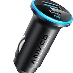 Anker 323 Car Charger 52.5W with PowerIQ 3.0 Ultra-Compact Dual-Port USB-C Fast Charing, Charge 2 devices simultaneously, compatibility with iPhone, iPad, Airpods, Samsung Galaxy Series and More-Black-31