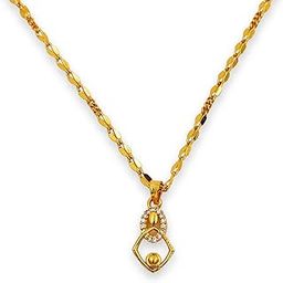 1 Gram Micro Gold Plated Stylish Geometric Pendant Necklace for Women and Girls | Elegant Chain with CZ Accents | Modern Ethnic Jewelry for All Occasions | Ideal Gift Accessory-image-119