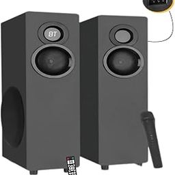Drumstone (𝟏𝟔 𝐘𝐄𝐀𝐑 𝐖𝐀𝐑𝐑𝐀𝐍𝐓𝐘) Bluetooth Tower Speakers – 120W Dual Speaker System with LED Display, Remote Control & Wireless Microphone for Powerful Sound for Parties or Home Use-14