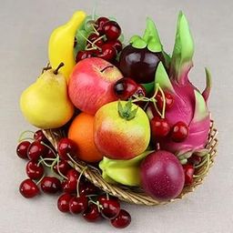BabyMoon Set of 10 Mix Simulation Fake Fruits | Artificial Plastic Model | Ornament Decoration | Photography Props Basket Display Filler-image-2