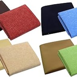 Men's Poly Cotton Unstitched Shirt & Trouser Fabric Combo Set (Multi Color; Free Size)-image-78
