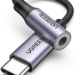 UGREEN USB C to 3.5mm Audio Adapter Type C to Headphone Aux Jack Dongle 24bit/96kHz HiFi DAC Cable Cord Compatible with iPhone 16 Pro (Max)/16 Plus, iPad, Galaxy S23 Ultra, Pixel 7, Grey-6