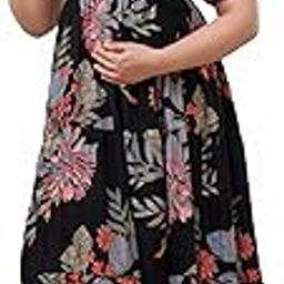Clothing Feeding Dress for New Moms Zipless Nursing Gown with Pull-Up Access | Ankle Length Pregnancy Wear | Pre & Post Maternity Gown-image-80