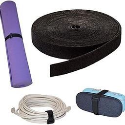DIY Crafts 10 Meter, 16mm Black Loop & Hook, 16mm Reusable Fastening Roll Hook & Loop Reusable Cable Ties Wraps Straps Adjustable Multi-Purpose Hook and Loop Cord (10 Meter, 16mm Black Loop & Hook)-44