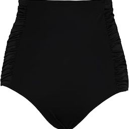 Women's Vintage Super High Waisted Bikini Bottom Shirred Tankini Briefs Tummy Control Swimsuits Bottoms-image-2