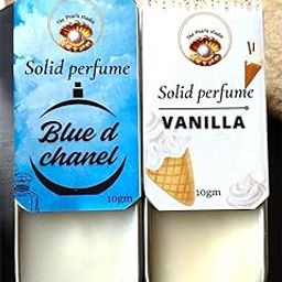 The Pearls Studio Luxury Solid Perfume Duo – Blue d Chaneell & Vanilla | Long-Lasting, Alcohol-Free Balm for Women | Skin-Safe Natural Fragrance | Travel-Friendly Tin | Premium Scent Combo – 10gm Each |-15