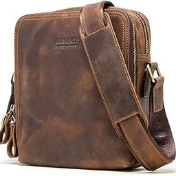 Men's and Women's Genuine Leather Messenger/Crossbody/Sling Bag (Hunter Brown) Compatible with I PAD & Mini Laptop or Tablet upto 9 Inches - 09……-image-8