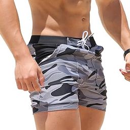 Swimwear Men Basic Long Swimming Trunk Surf Camo Shorts Swimsuits Pocket-image-32