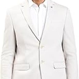 Men Knitted Cream Solid Tailored Fit Blazer-image-40